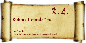 Kokas Leonárd névjegykártya
